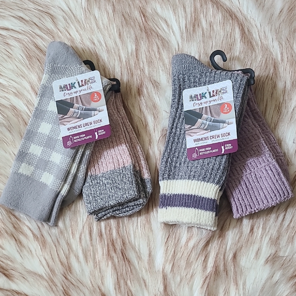NWT Muk Luk Crew Sock Bundle